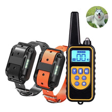 Load image into Gallery viewer, 880-2 800 Yards Rechargeable Remote Control Collar Dog Training Device Anti Barking Device, 880-2 Black Black, 880-2 Black+Orange