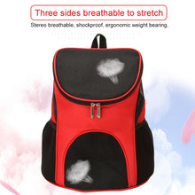 Load image into Gallery viewer, Portable Folding Nylon Breathable Pet Carrier Backpack, Size: 33 x 30 x 24cm, Size: 33 x 30 x 24cm Black, Size: 33 x 30 x 24cm Coffee, Size: 33 x 30 x 24cm Blue, Size: 33 x 30 x 24cm Red