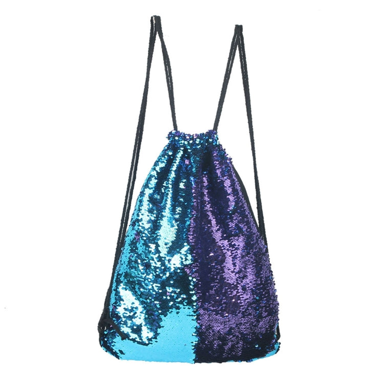 Mermaid Glittering Sequin Drawstring Sports Backpack Shoulder Bag
