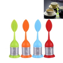 Load image into Gallery viewer, Food Grade Leaf Silicone Make Tea Bag Stainless Steel Tea Strainers, Random Color Delivery, Leaf Shape