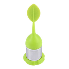 Load image into Gallery viewer, Food Grade Leaf Silicone Make Tea Bag Stainless Steel Tea Strainers, Random Color Delivery, Leaf Shape