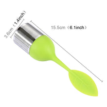 Load image into Gallery viewer, Food Grade Leaf Silicone Make Tea Bag Stainless Steel Tea Strainers, Random Color Delivery, Leaf Shape