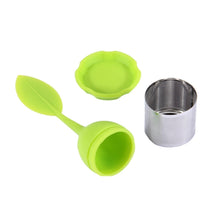 Load image into Gallery viewer, Food Grade Leaf Silicone Make Tea Bag Stainless Steel Tea Strainers, Random Color Delivery, Leaf Shape