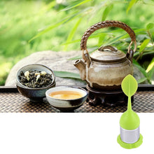 Load image into Gallery viewer, Food Grade Leaf Silicone Make Tea Bag Stainless Steel Tea Strainers, Random Color Delivery, Leaf Shape