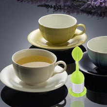 Load image into Gallery viewer, Food Grade Leaf Silicone Make Tea Bag Stainless Steel Tea Strainers, Random Color Delivery, Leaf Shape