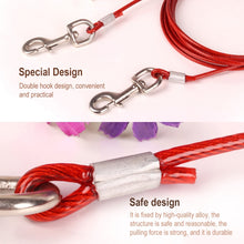 Load image into Gallery viewer, Double-end Steel Wire Rope Pet Dogs 2 in 1 Traction Rope Pet Walking Leads With Handle, Length: 5m,Random Color Delivery, Length: 5m
