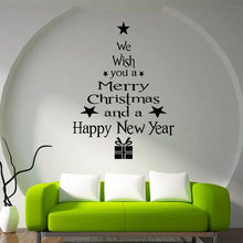 Load image into Gallery viewer, Blessing Christmas Tree Living Room Window Glass Door Removable Christmas Wall Sticker Decoration, Blessing Christmas Tree (Black), Blessing Christmas Tree (Red), Blessing Christmas Tree (White)