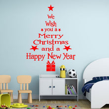 Load image into Gallery viewer, Blessing Christmas Tree Living Room Window Glass Door Removable Christmas Wall Sticker Decoration, Blessing Christmas Tree (Black), Blessing Christmas Tree (Red), Blessing Christmas Tree (White)