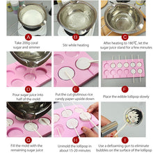 Load image into Gallery viewer, 12-Capacity DIY Silicone Chocolate Molds(Lollipop Shape), Lollipop Shape