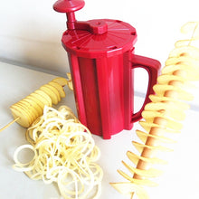 Load image into Gallery viewer, 528-6 Popular Tornado Potato Slicer Manual Twist Spiral Potato Cutter Whirlwind Potatoes Machine Potato Vegetables Tools, Semi-automatic stretching