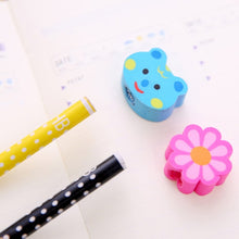 Load image into Gallery viewer, 10pcs Creative Stationery Cartoon Animals Series Wooden HB Pencil with Eraser Children Pencils For Kids School Office Supply, Random Color Delivery, HB Pencil with Eraser
