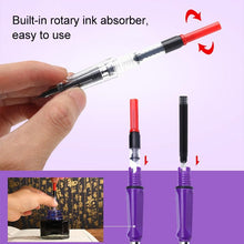 Load image into Gallery viewer, 3 PCS School Office Extra Fine Titanium Alloy Nib Transparent Piston Fountain Pen(Black), Random Delivery(0.5mm/0.38mm Nib), HC3328B, HC3328E, HC3328F, HC3328G, HC3328L, HC3328LG, HC3328P, HC3328R, HC3328TE, HC3328TG, HC3328TH, HC3328TL, HC3328TT      ...
