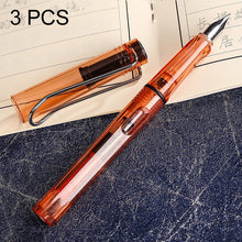 Load image into Gallery viewer, 3 PCS School Office Extra Fine Titanium Alloy Nib Transparent Piston Fountain Pen(Black), Random Delivery(0.5mm/0.38mm Nib), HC3328B, HC3328E, HC3328F, HC3328G, HC3328L, HC3328LG, HC3328P, HC3328R, HC3328TE, HC3328TG, HC3328TH, HC3328TL, HC3328TT      ...