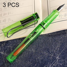 Load image into Gallery viewer, 3 PCS School Office Extra Fine Titanium Alloy Nib Transparent Piston Fountain Pen(Black), Random Delivery(0.5mm/0.38mm Nib), HC3328B, HC3328E, HC3328F, HC3328G, HC3328L, HC3328LG, HC3328P, HC3328R, HC3328TE, HC3328TG, HC3328TH, HC3328TL, HC3328TT      ...
