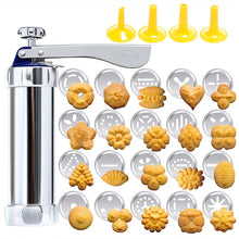 Load image into Gallery viewer, Multifunctional  Household Cookie Biscuit Machine Tool Mold Decorating Mounted DIY Baking with 20 Moulds &amp; 4 Nozzles, Multi-function silver, Multi-function Green