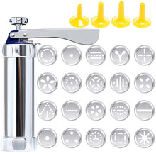 Load image into Gallery viewer, Multifunctional  Household Cookie Biscuit Machine Tool Mold Decorating Mounted DIY Baking with 20 Moulds &amp; 4 Nozzles, Multi-function silver, Multi-function Green