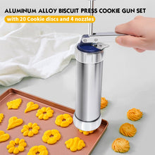 Load image into Gallery viewer, Multifunctional  Household Cookie Biscuit Machine Tool Mold Decorating Mounted DIY Baking with 20 Moulds &amp; 4 Nozzles, Multi-function silver, Multi-function Green