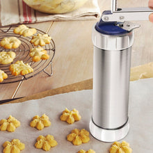 Load image into Gallery viewer, Multifunctional  Household Cookie Biscuit Machine Tool Mold Decorating Mounted DIY Baking with 20 Moulds &amp; 4 Nozzles, Multi-function silver, Multi-function Green