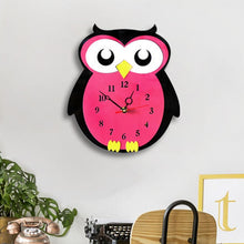 Load image into Gallery viewer, 11*10 inch Children Bedroom Room Decor Battery Operated Shaped Mute Non Ticking Round Wall Quartz Clock, Owl, Balloon