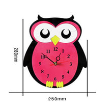 Load image into Gallery viewer, 11*10 inch Children Bedroom Room Decor Battery Operated Shaped Mute Non Ticking Round Wall Quartz Clock, Owl, Balloon