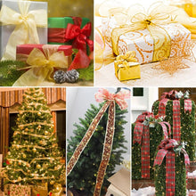 Load image into Gallery viewer, 2m Christmas Party Decoration Glitter Powder Christmas Tree Decoration Ribbon
