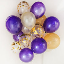Load image into Gallery viewer, 5 PCS 12 inch Transparent Gold Sequins Confetti Balloons, Holiday Party Wedding Decoration Confetti Balloons, Random Style Delivery, 12 inch Sequins Confetti Balloons