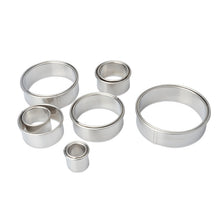 Load image into Gallery viewer, 12 PCS / Set Stainless Steel Round Shape Cutting Mould Mousse Cake Doughnut Baking Tools, Round Shape(12 PCS / Set)