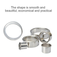 Load image into Gallery viewer, 12 PCS / Set Stainless Steel Round Shape Cutting Mould Mousse Cake Doughnut Baking Tools, Round Shape(12 PCS / Set)