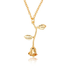 Load image into Gallery viewer, Valentines Day Gift Rose Flower Pendant Jewelry Chain Necklace, Chain Length: 45cm