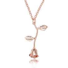 Load image into Gallery viewer, Valentines Day Gift Rose Flower Pendant Jewelry Chain Necklace, Chain Length: 45cm
