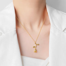 Load image into Gallery viewer, Valentines Day Gift Rose Flower Pendant Jewelry Chain Necklace, Chain Length: 45cm