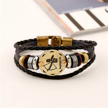 Load image into Gallery viewer, 2 PCS Couple Lovers Jewelry Leather Braided Constellation Detail Hand Chain Bracelet, Size: 21*1.2cm, HC3505A, HC3505B, HC3505C, HC3505D, HC3505E, HC3505F, HC3505G, HC3505H, HC3505J, HC3505K, HC3505L, HC3505M