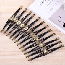 Load image into Gallery viewer, 2 PCS Couple Lovers Jewelry Leather Braided Constellation Detail Hand Chain Bracelet, Size: 21*1.2cm, HC3505A, HC3505B, HC3505C, HC3505D, HC3505E, HC3505F, HC3505G, HC3505H, HC3505J, HC3505K, HC3505L, HC3505M