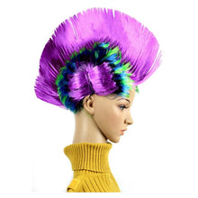 Load image into Gallery viewer, Funny Christmas Halloween Wig Masquerade Headdress Mohawk Hair Comb, Random Color Delivery, Mohawk Hair