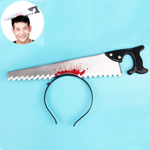 Load image into Gallery viewer, Halloween Costume Party Whole Horror Wear Head Props Saw Hair Hoop Game Show Supplies, Saw