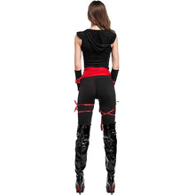 Load image into Gallery viewer, Halloween Woman Warrior Cosplay Pirate Costume Role Play Black Cosplay Cloth Costumes, XL, Chest: 80-100cm, Waistline: 74-85cm,, Size: XL