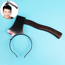 Load image into Gallery viewer, Halloween Costume Party Whole Horror Wear Head Props Axe Hair Hoop Game Show Supplies, Axe