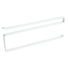 Load image into Gallery viewer, Stainless Metal Kitchen Toilet Paper Towel Rack Paper Towel Roll Holder Cabinet Hanging Shelf Preservative Film Storage Rack,Size: 26*10.8*1.5cm, White