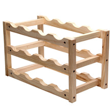 Load image into Gallery viewer, Solid Wood Folding 12-bottle Wine Display Rack Multi-layer Wine Rack, Size: 46x24x28cm, Multi-layer Wine Rack