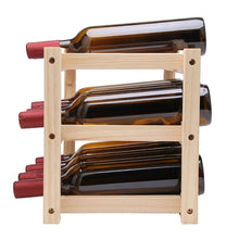 Load image into Gallery viewer, Solid Wood Folding 12-bottle Wine Display Rack Multi-layer Wine Rack, Size: 46x24x28cm, Multi-layer Wine Rack