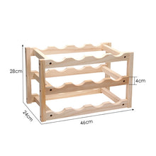 Load image into Gallery viewer, Solid Wood Folding 12-bottle Wine Display Rack Multi-layer Wine Rack, Size: 46x24x28cm, Multi-layer Wine Rack