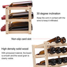 Load image into Gallery viewer, Solid Wood Folding 12-bottle Wine Display Rack Multi-layer Wine Rack, Size: 46x24x28cm, Multi-layer Wine Rack