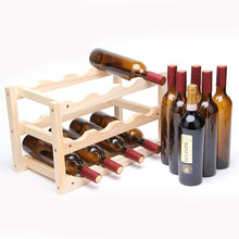 Load image into Gallery viewer, Solid Wood Folding 12-bottle Wine Display Rack Multi-layer Wine Rack, Size: 46x24x28cm, Multi-layer Wine Rack
