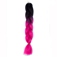Load image into Gallery viewer, Fashion Color Gradient Individual Braid Wigs Chemical Fiber Big Braids, Length: 60cm(18Navy Blue+Sky Blue), 01, 02, 03, 06, 08, 15, 16, 17, 18, 26, 27, 28, 29, 54, 59