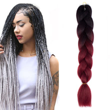 Load image into Gallery viewer, Fashion Color Gradient Individual Braid Wigs Chemical Fiber Big Braids, Length: 60cm(18Navy Blue+Sky Blue), 01, 02, 03, 06, 08, 15, 16, 17, 18, 26, 27, 28, 29, 54, 59