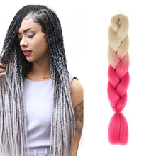 Load image into Gallery viewer, Fashion Color Gradient Individual Braid Wigs Chemical Fiber Big Braids, Length: 60cm(18Navy Blue+Sky Blue), 01, 02, 03, 06, 08, 15, 16, 17, 18, 26, 27, 28, 29, 54, 59