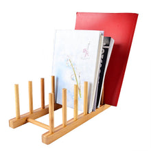 Load image into Gallery viewer, Solid Wood Dish Drip Rack Plate Holder, Size: 25.5x12x10cm, 5 Grid