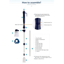 Load image into Gallery viewer, Electric Multi-functional Length Adjustable Fish Tank Cleaning Water Filter, Multi-functional