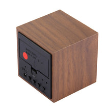Load image into Gallery viewer, Wood Clock Desk Table LED Digital Display Alarm Clock with Time &amp; Date &amp; Temperature Display, Wood Clock