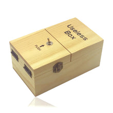 Load image into Gallery viewer, Creative Funny Present Useless Box Novel Wooden Anti-stress Toy(Dark Wood)